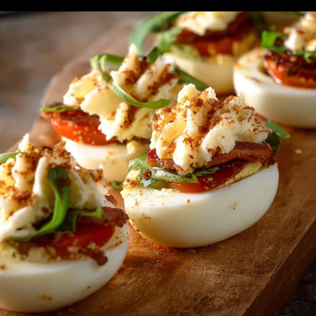 Hard Boiled Egg BLT Bites