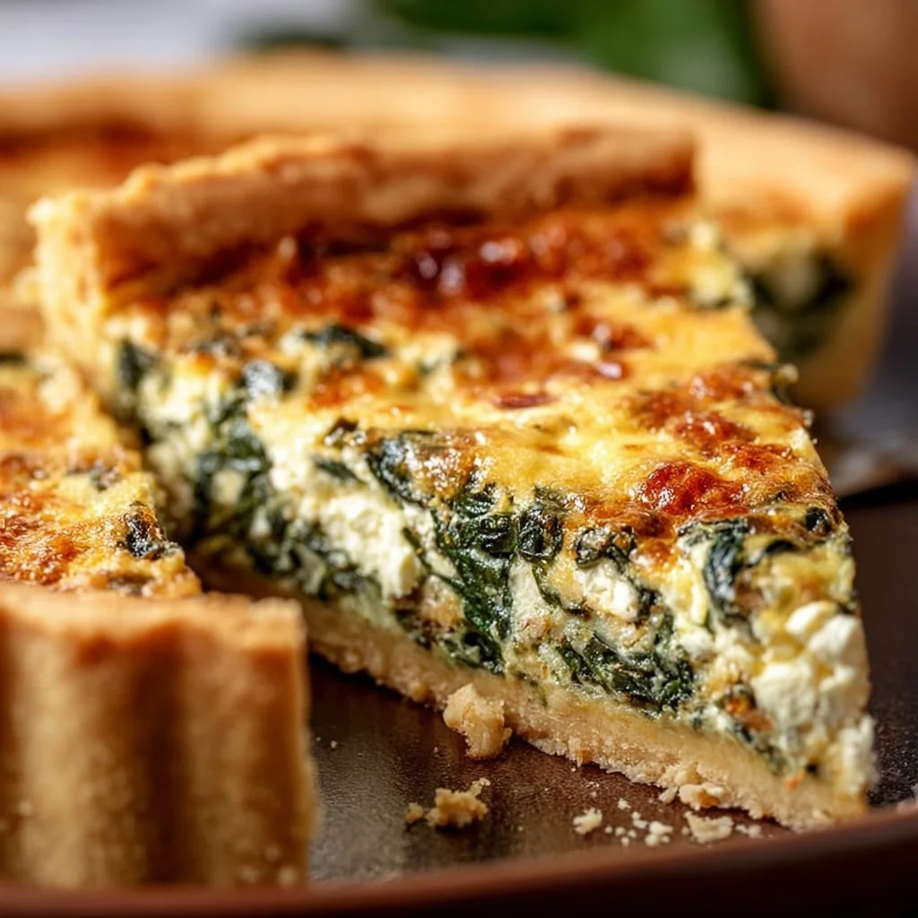 Healthy Spinach Feta Quiche