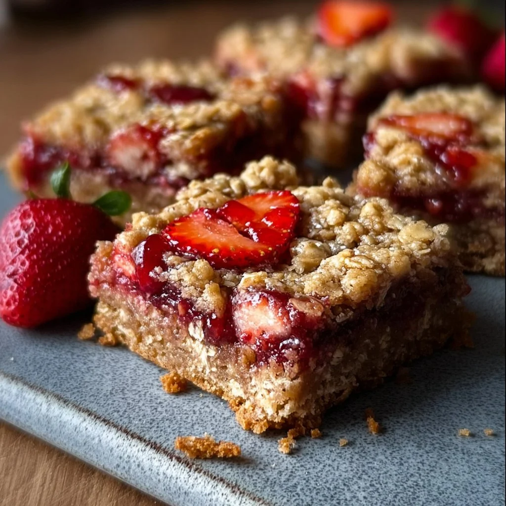 Healthy Strawberry Oatmeal Bars