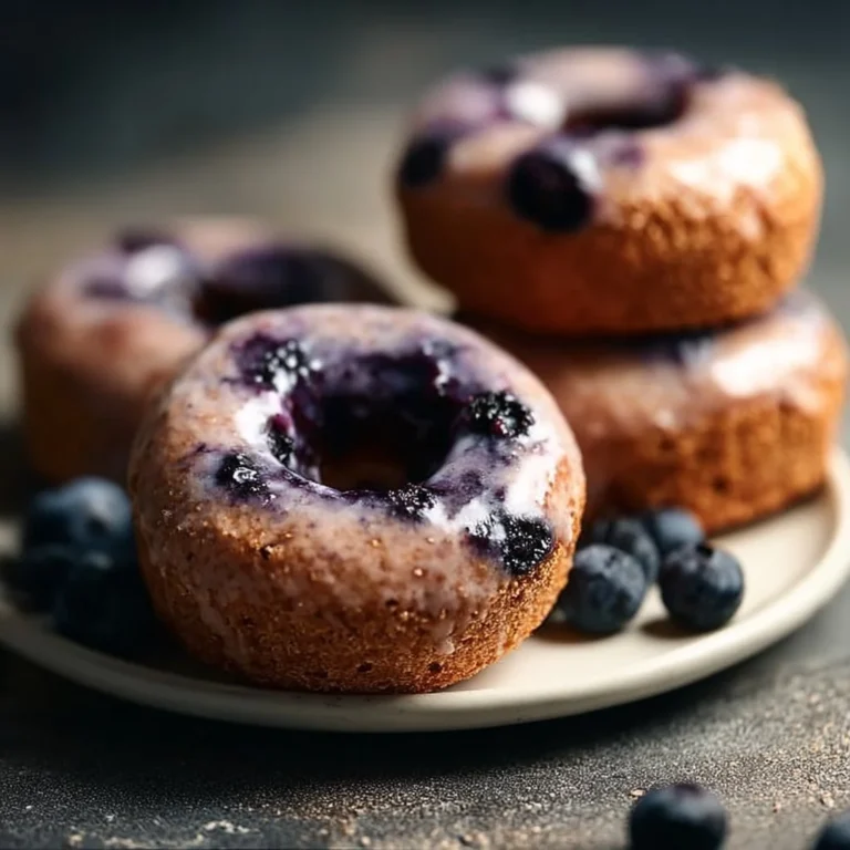 High protein blueberry cake donuts ready for a healthy snack.