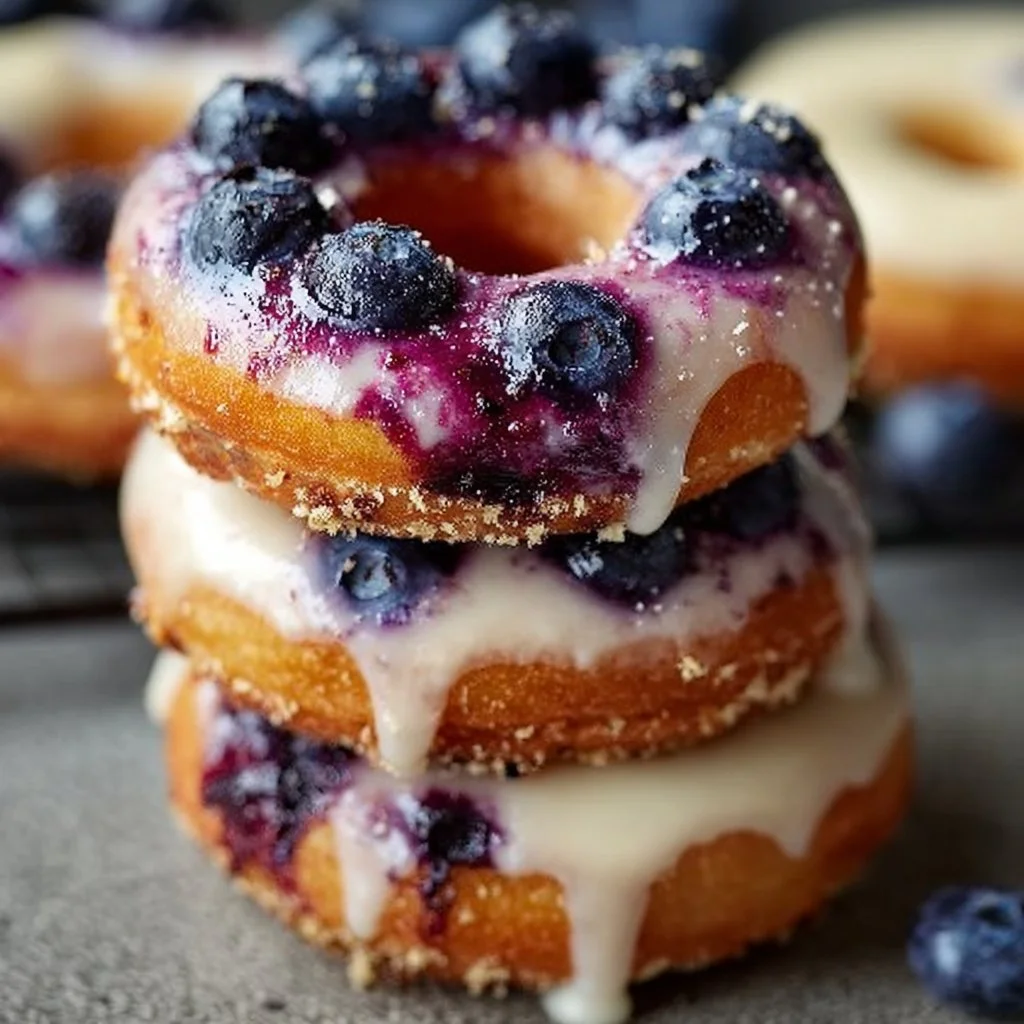 High Protein Blueberry Cake Donuts