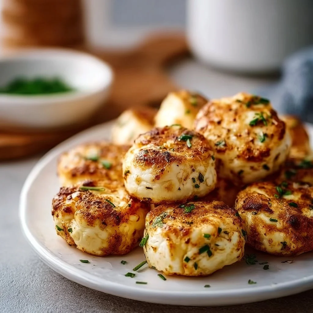 High-protein egg white bites served on a plate with vegetables