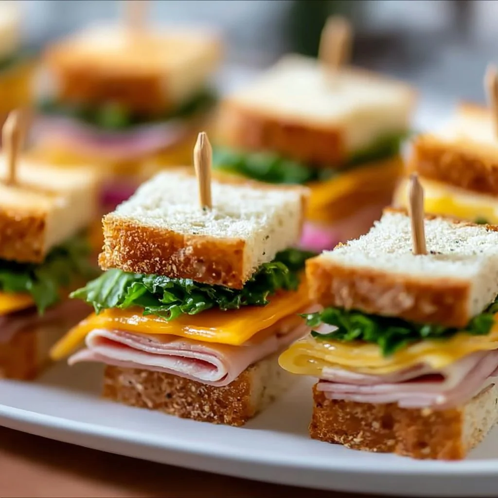 A platter of juicy mini sandwiches perfect for parties and gatherings
