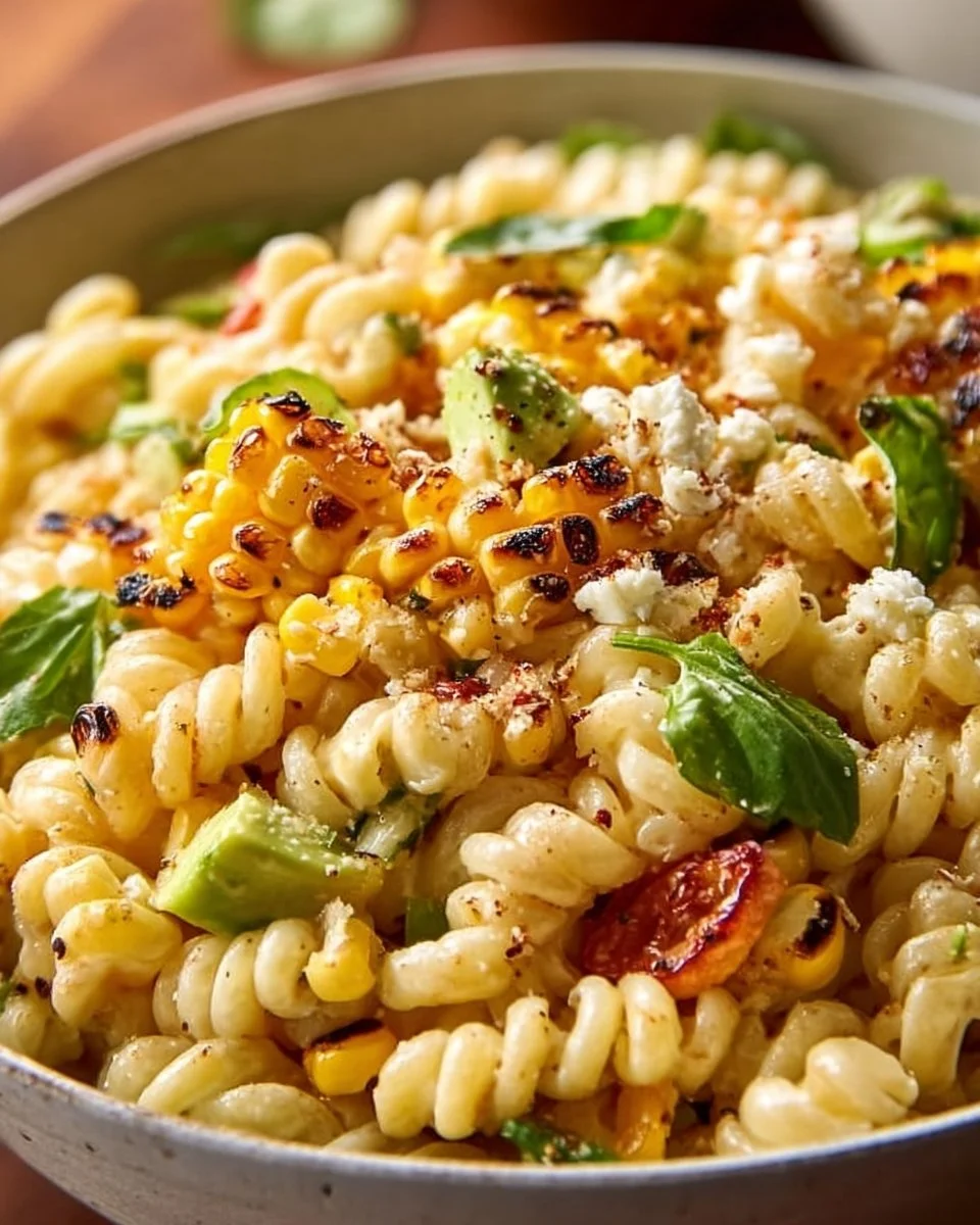 Juicy Street Corn Pasta Salad