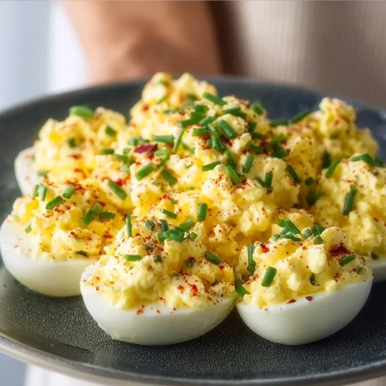 Bowl of Keto Deviled Egg Salad made with eggs, mayo, and spices.