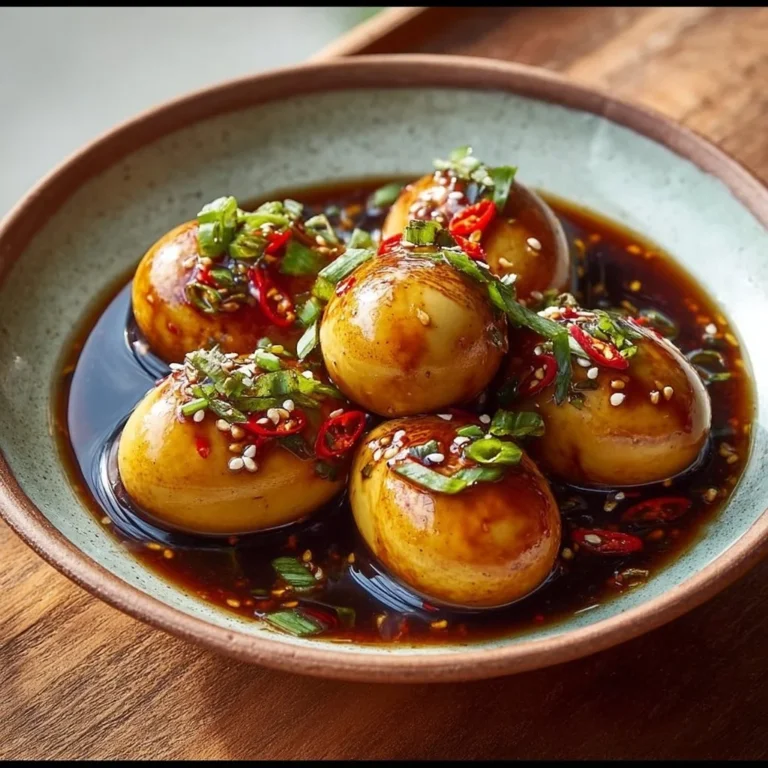 Delicious Korean soy marinated eggs served in a bowl