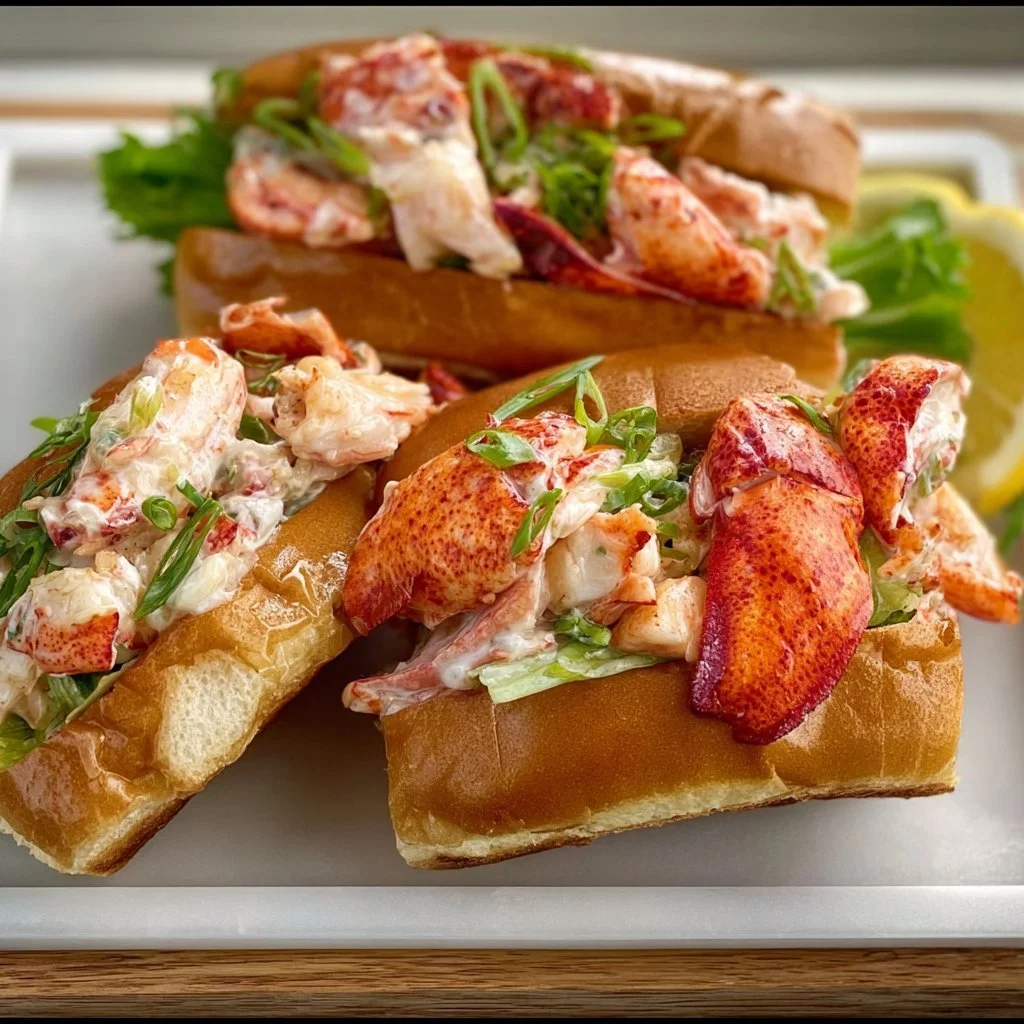 Two delicious lobster rolls prepared in unique styles
