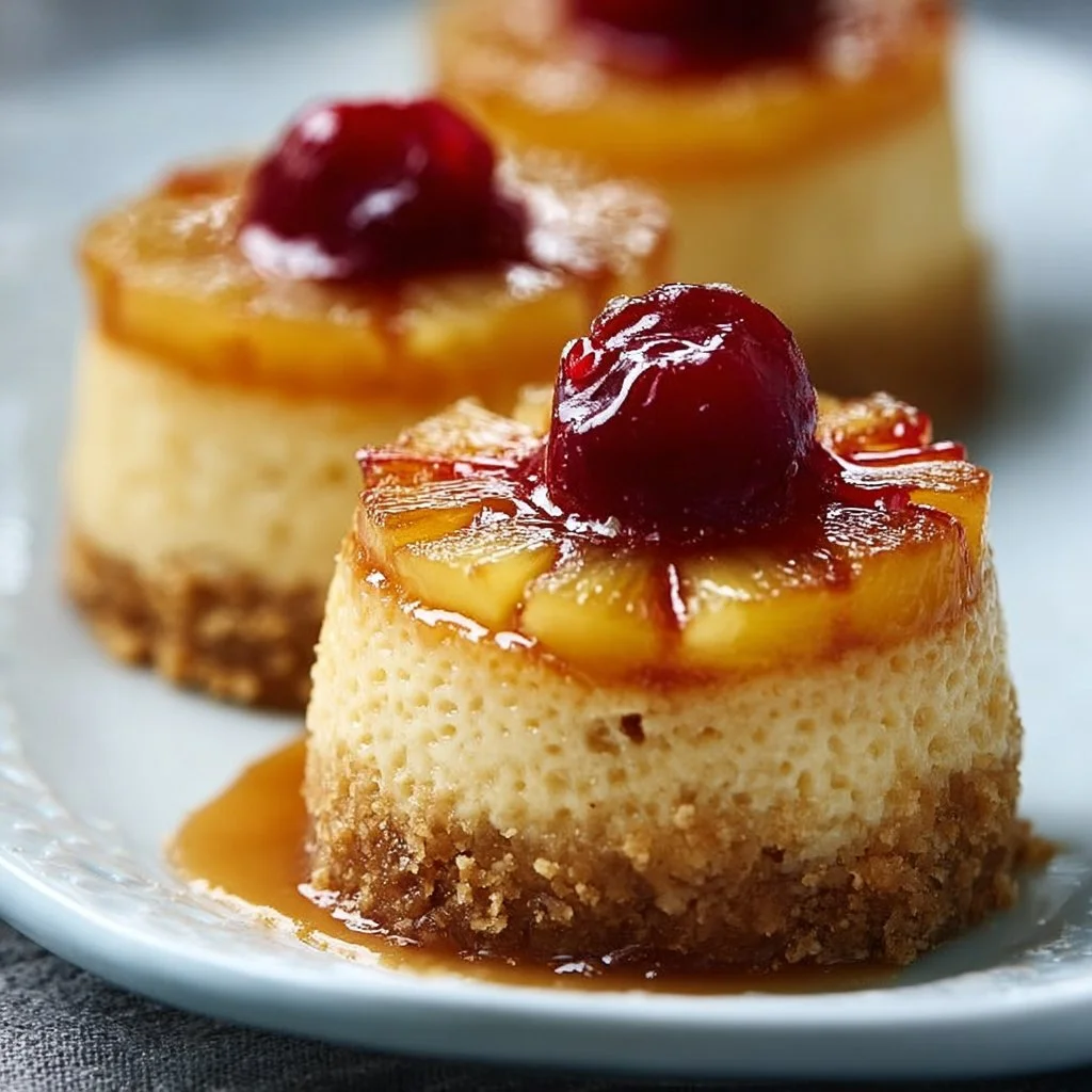 Mini Pineapple Upside-Down Cheesecakes