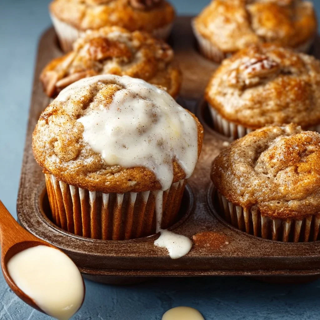 Moist Banana Cream Cheese Muffins