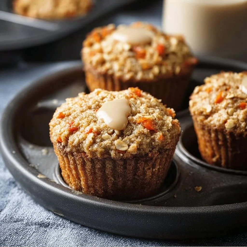 One-Bowl Healthy Oatmeal Carrot Muffins