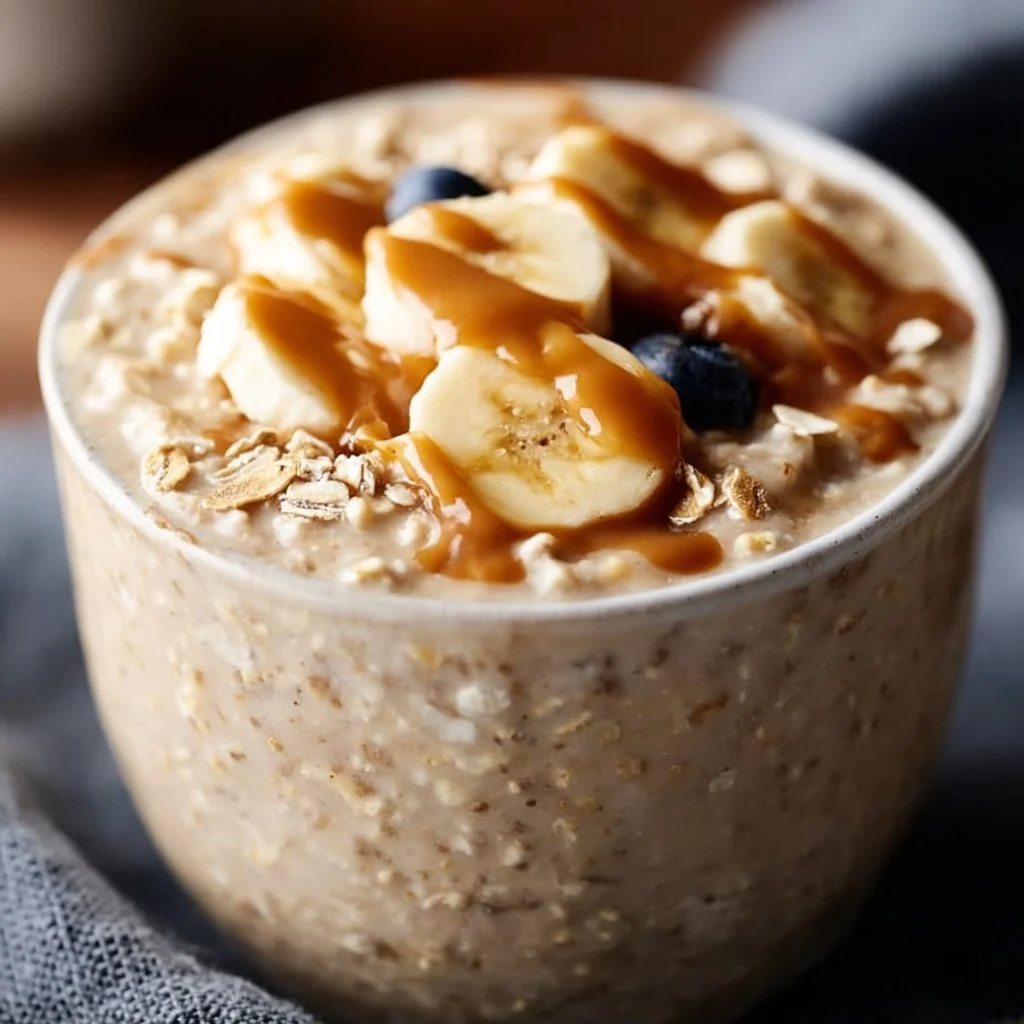 Overnight Peanut Butter Banana Oats