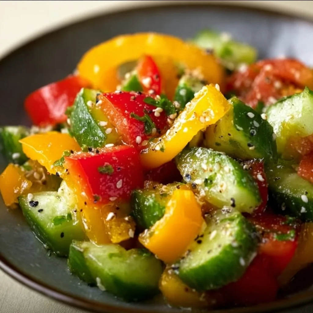 Refreshing Cucumber and Bell Pepper Salad