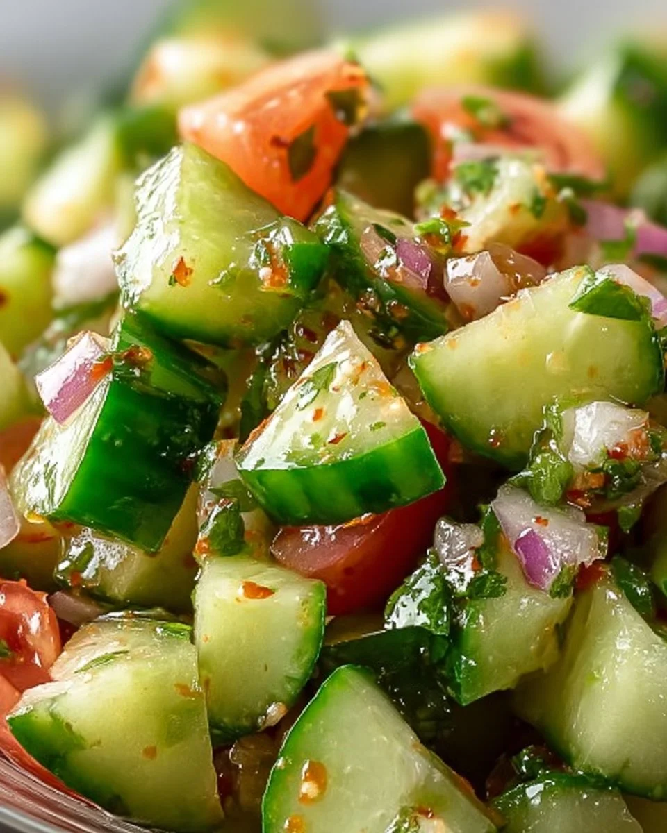 Refreshing Italian Cucumber Salad