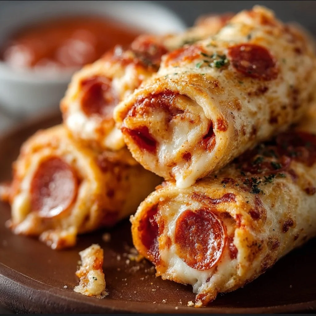 Savory Cheesy Pepperoni Pizza Roll Ups