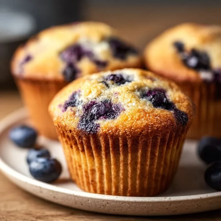 Delicious skinny blueberry muffins baked to perfection