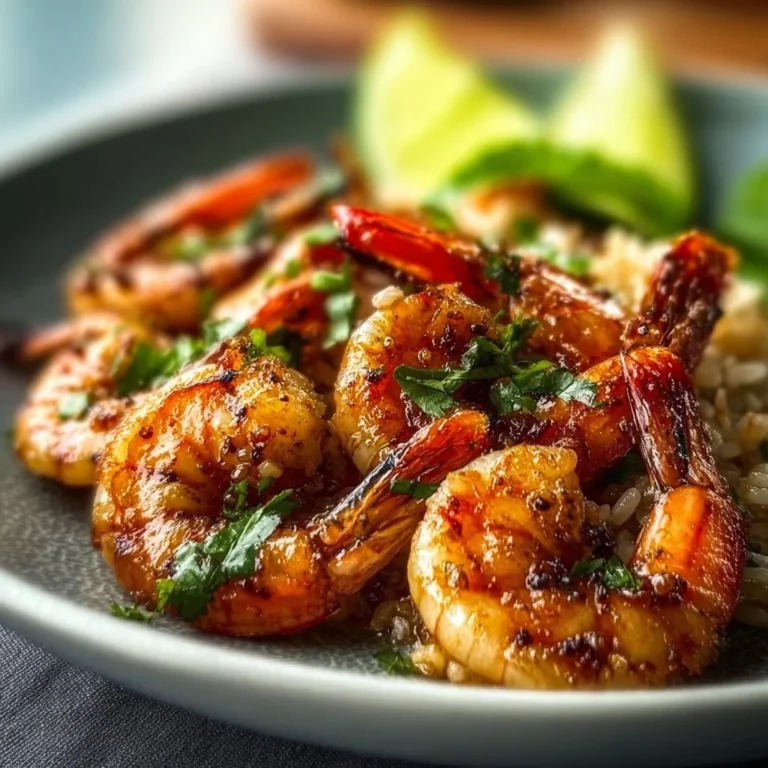 Thai Chili Lemongrass Grilled Shrimp served on a platter