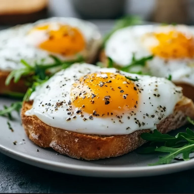 Air fryer poached eggs served with avocado on toast