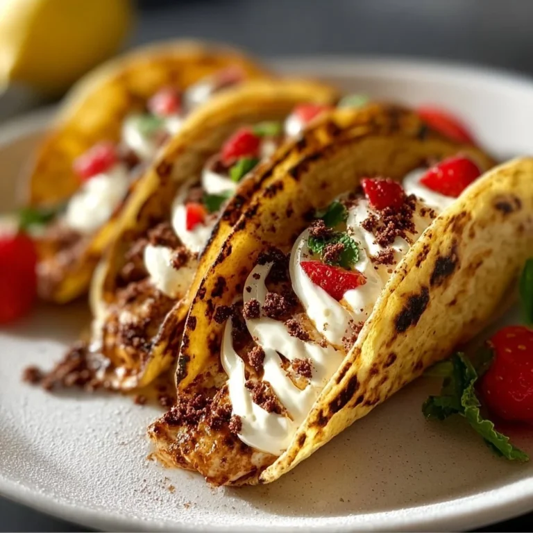 Delicious cheesecake tacos with creamy filling and a crispy shell