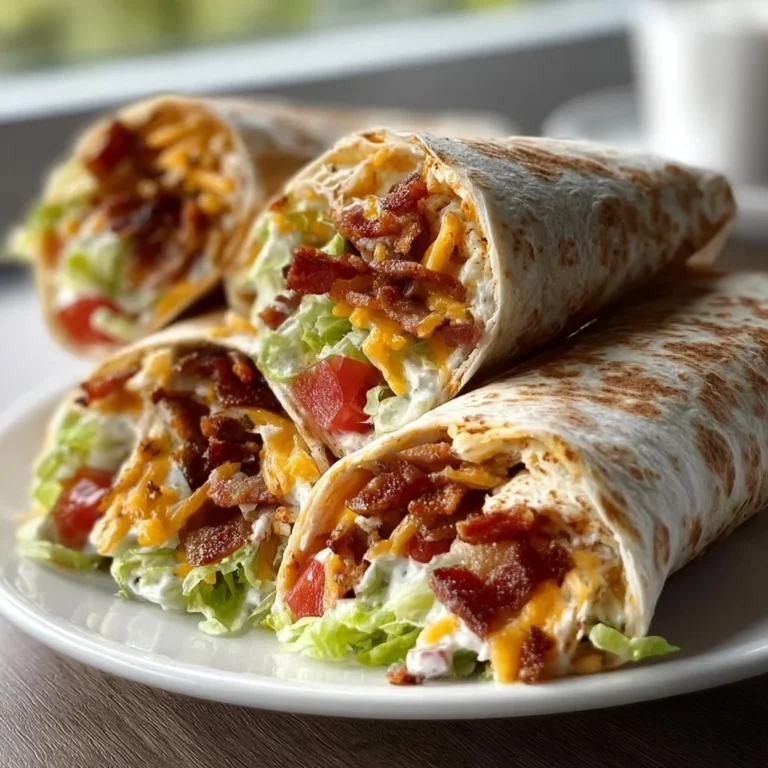 Cheesy bacon ranch wraps served on a plate with fresh vegetables