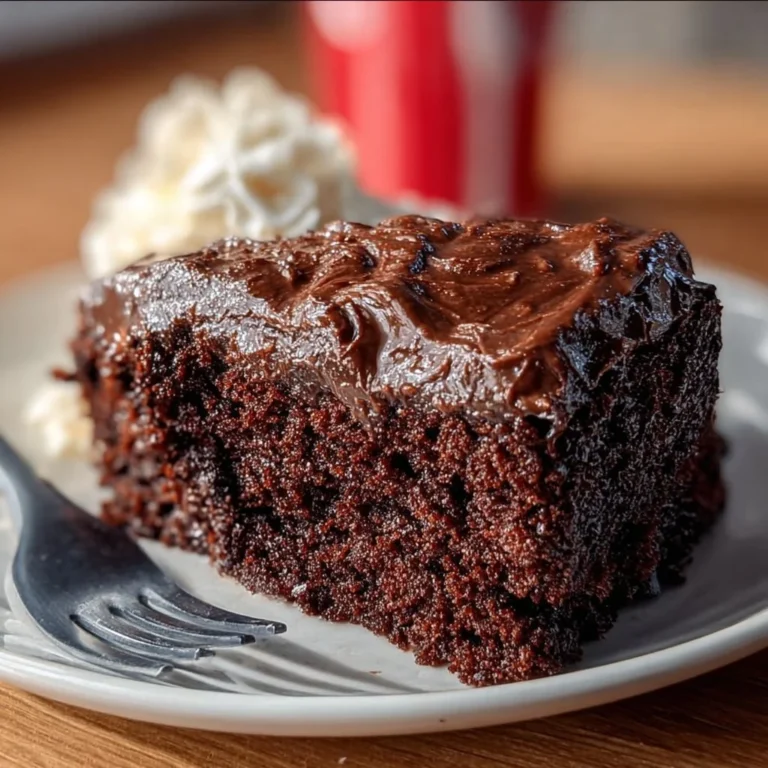 Delicious Cracker Barrel Coca-Cola Chocolate Cake with rich chocolate frosting