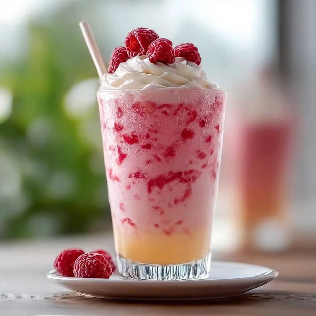 Refreshingly fruity Raspberry Colada Twist cocktail with vibrant colors and garnishes