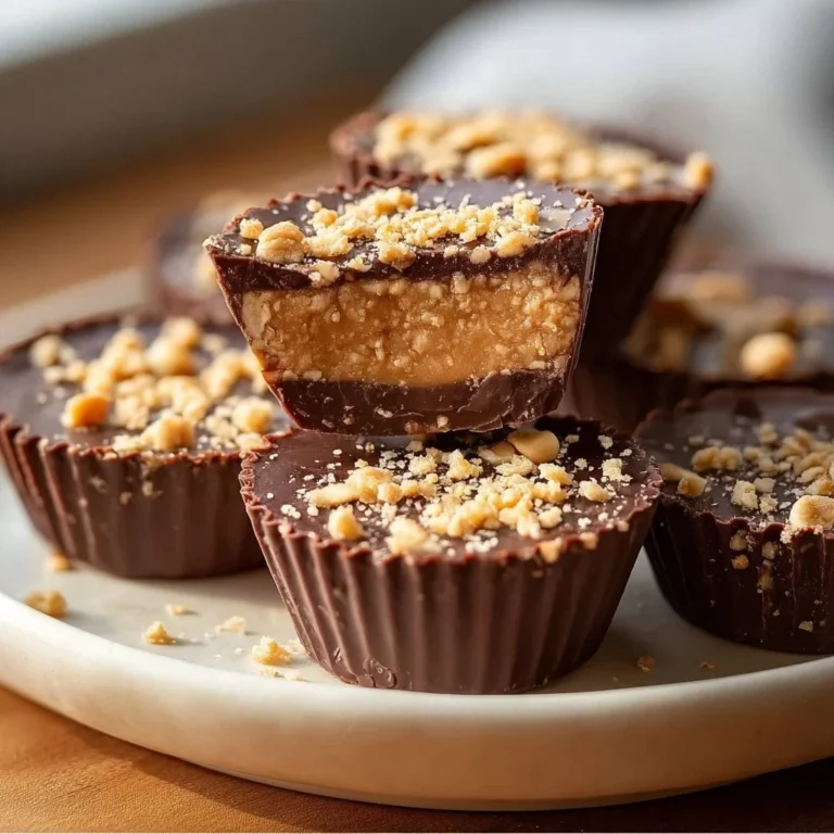 Vegan Quinoa Crunch Peanut Butter Cups with chocolate and peanut butter filling